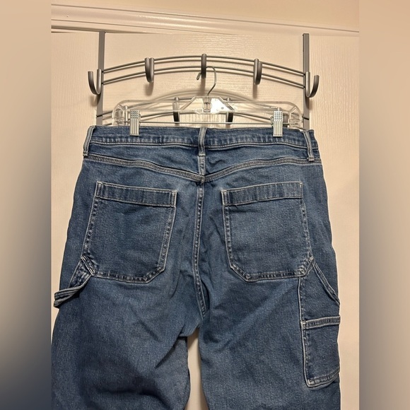 GAP Carpenter Pants button fly women’s 16 blue indigo high rise 90’s crop grunge - Picture 9 of 16